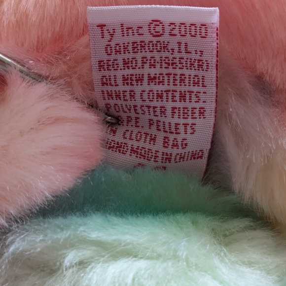 Ty Incorporated Bear Happy Birthday Plush Stuffed Toy 2000 Tie Dye M-2 - Picture 9 of 9